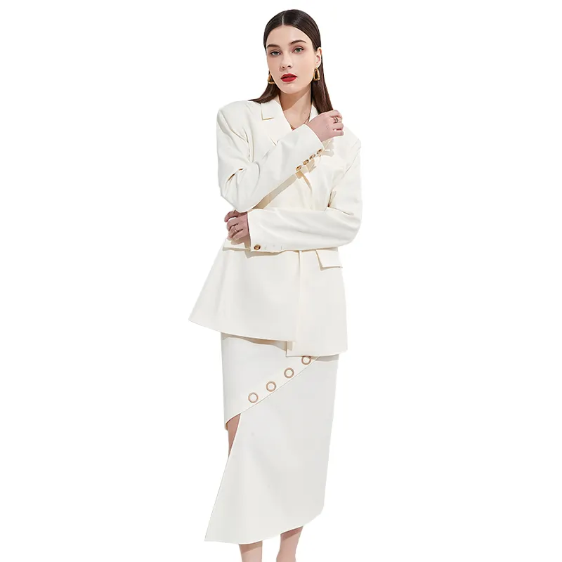 Temperamento casual estilo australiano de dos piezas de manga corta vestido largo mujer 2023 verano nuevo ramio Delgado traje blanco puro