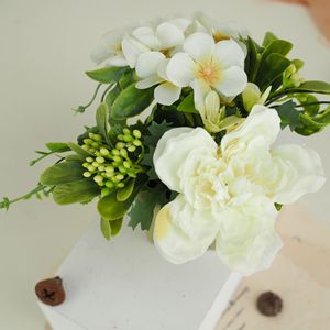 Mountain Camellia Rose Retro Ceramic Artificial Flower Mini Potted Bonsai Set Home Decor Craft Art <b>Ornament</b> For Indoor Display - Product Image 3