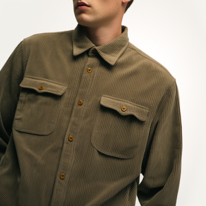 Áo sơ mi nam chất liệu corduroy dày dặn, màu trơn, tay dài, cao cấp, kiểu dáng đơn giản, có 2 túi. - Product Image 3