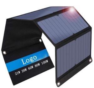 Panneau d'alimentation <span class=keywords><strong>solaire</strong></span> de Camping avec <span class=keywords><strong>batterie</strong></span>, 60/80W, pour téléphone Portable, pliable, avec Power Bank - Product Image 2
