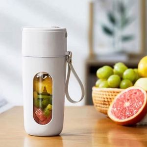 Fruit Juicer Popular <b>USB</b> Blender Juicer <b>Mini</b> Electric Portable Rechargeable Travel High Quality 400ml 10 Blades Pink - Product Image 1