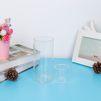 Tasse à thé en verre borosilicate de haute qualité avec fond transparent et motif montagne enneigée personnalisé