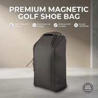 Sac à chaussures de golf en cuir PU, doublure douce, fermeture éclair, portable, pour voyage, vente en gros d'usine