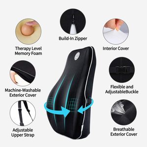 Thắt Lưng Hỗ Trợ Gối, Bộ Nhớ Bọt Đệm Trở Lại Với Lưới Thoáng Khí Cho Bệnh Đau Lưng Thấp Cứu Trợ, Chỉnh Hình Tựa Lưng Cho Ghế Xe Hơi - Product Image 2