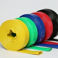 Tuyau plat en PVC haute pression pour évacuation d'eau, tuyau d'irrigation flexible, tuyau de transfert d'eau pour pompe, fourniture d'usine