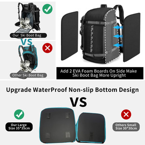 Muestra Gratuita de Gafas y Guantes de Esquí Impermeables Personalizados, Mochila de Snowboard para Viajes en Avión, Bolsa para Botas de Esquí - Product Image 5