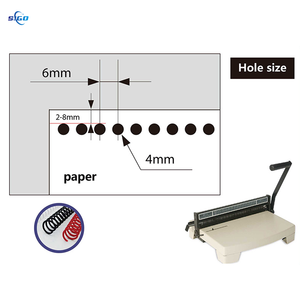 6 Mét Lỗ Khoảng Cách MC-15 Nhựa Xoắn Ốc CuộN Ràng Buộc Máy F/C Kích Thước Văn Phòng Ràng Buộc Máy Cho Nam Mỹ - Product Image 3