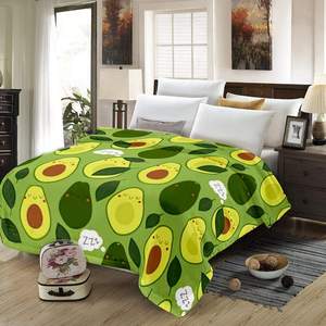 Estilo nórdico, tamaño adulto, manta de franela para exteriores, 100% poliéster, patrón de personaje de dibujos animados sólido, todas las estaciones, tiro de aguacate para el hogar - Product Image 6