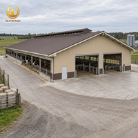 Bâtiment d'élevage avicole préfabriqué en acier, structure métallique agricole, bâtiment d'élevage ventilé