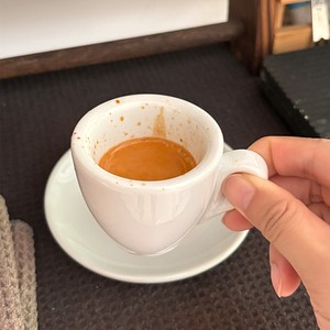 <span class=keywords><strong>Tazze</strong></span> e piattini Espresso italiani da 50ml ispessiti di lunga durata isolamento termico in ceramica tazza per caffè speciale bicchieri da caffè - Product Image 5