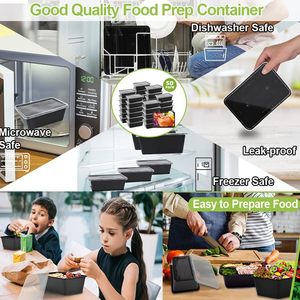 <b>Large</b>-sized Thickened Rectangular Disposable Lunch <b>Box</b> Transparent White Black Food Container Food-Grade <b>Plastic</b> Rectangular <b>Box</b> - Product Image 3