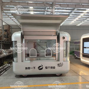 Carrito de Venta Móvil de Acero Inoxidable para Helados, Comida Rápida y Bocadillos para Uso en Exteriores - Product Image 1