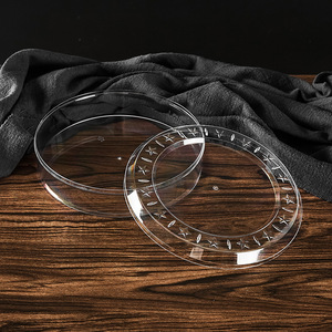 Boîte de rangement ronde en plastique transparent avec couvercle à motif étoile, conteneur empilable transparent pour biscuits, bonbons - Product Image 2