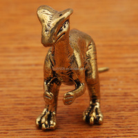 Ensemble de figurines miniatures de dinosaures en laiton moderne - 10 styles, jouets en métal faits à la main, décorations pour la maison, objets de collection, cadeaux de graduation et d'anniversaire
