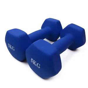 Home Fitness Equipment Ladies Slimming Training Portable Hexagon Dumbbell with vinyl neoprene coated