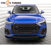 Kit de 4 pièces de spoiler de pare-chocs avant noir brillant style MAX pour Audi Q5 SQ5 B9.5 2021 2022 2023 2024