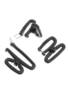 Mousqueton pivotant <span class=keywords><strong>double</strong></span> à <span class=keywords><strong>double</strong></span> boulon en plastique recyclé noir pour sangle de sac à dos, idéal pour le cyclisme et l'escalade - Product Image 6