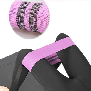 Ensemble de fitness pour femmes : Bande de résistance en polyester pour les hanches, 3 niveaux de résistance, pour entraînement et assistance aux tractions - Product Image 4
