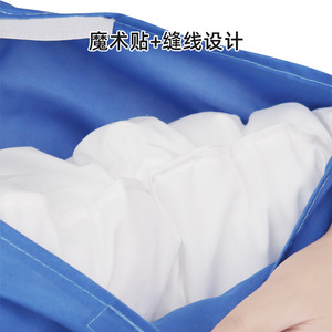 <b>Blue</b> Cotton <b>Throw</b> Pillowcase Square Solid Color Home Decor Cushion Cover With Insert - Product Image 1