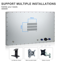 Monitor Sentuh Industri Tahan Air IP69K 23,8 Inci PCAP Tanpa Kipas Layar HMI Panel Kokoh Berbahan Aluminium Alloy
