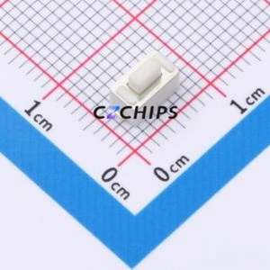 TS-1101NH-C-B-W Tactile Switch SMD Switch Single Pole Single Throw Rectangle Button 2.6N Vertical Mount - Product Image 1