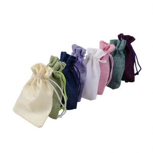 Origin Organic Linen <b>Drawstring</b> <b>Bag</b> Color Linen Bundle Pocket Gift <b>Bag</b> Bundle Candy <b>Bag</b> - Product Image 6