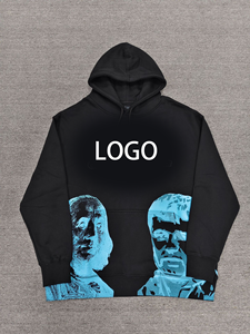 Sudaderas con Capucha S D L con Forro Polar y Estampado de Letras, Estilo Hip Hop, Transpirables, 100% Algodón, para Hombre, Fabricantes - Product Image 2