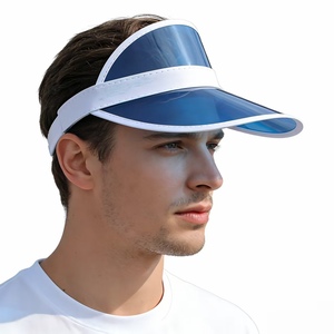 Visière transparente en PVC avec logo personnalisé, protection UV, large bord, pour le cyclisme en plein air, la conduite, la plage, protection solaire quotidienne - Product Image 5