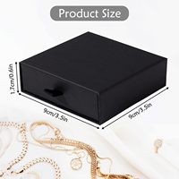 Petite boîte rigide en papier kraft 1 pièce 1,7 cm x 3,5 po recyclable pour le rangement de bijoux (colliers, boucles d'oreilles, bagues, montres, lunettes)