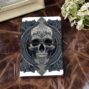 Phong cách quyến rũ phong cách PU đẹp máy tính xách tay tuyệt vời cho Nhật ký văn phòng và quà tặng kỳ nghỉ với hộp sọ với Patter trang trí công phu - Product Image 2