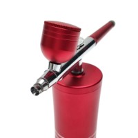 Matériel de Salon de Beauté Machine de Nail Art Peinture sur Gel Effet Dégradé Spray Ombré Kit Aérographe Compresseur Rechargeable Mini
