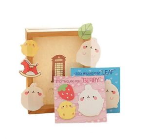 Creative Cute Multi-Color Animal Fruit Theme Self-Adhesive Memo <b>Pad</b> Kawaii Stationery Office Supplies for Recording Memos - Product Image 2