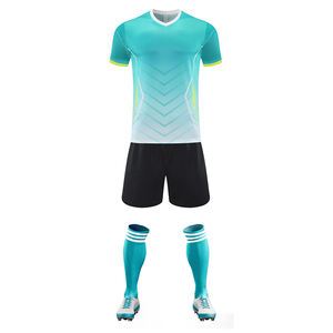 Conjunto de Uniforme de Fútbol Personalizado para Hombre, Color Verde, Transpirable, Ecológico, de Secado Rápido, Cuello Redondo, Poliéster, Uniformes Deportivos, Kits Completos de Fútbol - Product Image 1