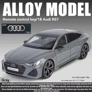 1:18 originale Aodi RS7 modello di auto in lega con chiave RC con suono e luce porte Pullback aperto Display giocattolo <span class=keywords><strong>collezione</strong></span> regalo modello di auto - Product Image 2