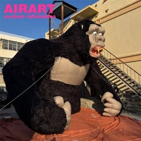 Gorille gonflable en peluche personnalisé, grande mascotte gonflable King Kong pour la décoration de salons professionnels