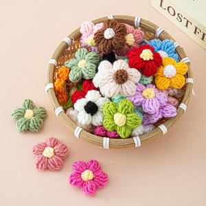 Flores <span class=keywords><strong>de</strong></span> Ganchillo al por Mayor, Flores Tejidas, Flores Artificiales <span class=keywords><strong>de</strong></span> Lana, Flora Eterna Hecha a Mano, Regalos para Bodas y Festivales - Product Image 1