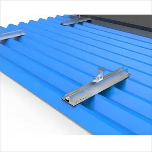 Trapezoidal Metal Roof Sheet Solar Mounting Structure Rail Aluminum Mini Rail Short Rail