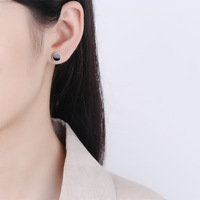 Franc Style oxydé processus S925 boucles d'oreilles en argent bijoux de mode pour femmes cadeau