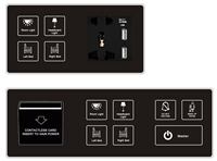 Chambre d'hôtel personnalisée 220V RS485 interrupteur électronique intelligent tactile mural