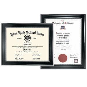 Cadre de diplôme écologique A4 8.5x11 11x14 noir bourgogne blanc cadre de certificat d'obtention du diplôme - Product Image 4