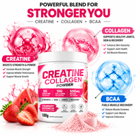OEM Créatine Monohydrate Poudre avec Collagène et Électrolyte Pastèque Fraise Créatine pour Femmes Créatine Collagène Poudre