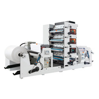 Mesin Cetak Flexo 4 Warna Tipe Stack 850A untuk Kipas Gelas Kertas & Gulungan Bahan