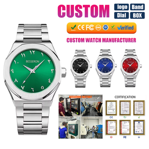 Montre-bracelet de luxe classique de haute qualité personnalisée étanche pour hommes personnalisable logo unique montres-bracelets en acier inoxydable pour homme OEM - Product Image 1