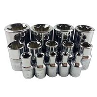 Jeu de 14 embouts carrés chromés E-Torx avec étui de rangement, qualité DIY, boîte à outils pour réparation automobile, OEM