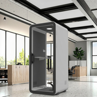 UNIBOOTH Cabine téléphonique insonorisée personnalisable en promotion, cabine silencieuse mobile pour appels privés, montage rapide, réduction du bruit
