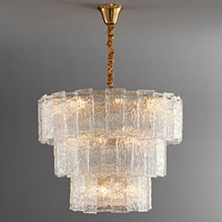 Lustre de luxe en verre et cuivre sur mesure pour salon, salle à manger, chambre principale, suspension en verre