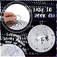 2CM-100CM Cool and Fun Hanging Disco Ball Silver Glass Mirror Party Decorations for Christmas and Hanging Party Decor