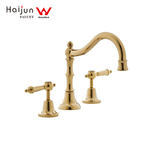 Watermark Wels <span class=keywords><strong>Couleur</strong></span> Or 3 Trou Bassin Robinets D'évier de salle de Bains - Product Image 1