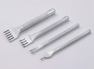 YIFENG Kit Alat Pelubang Kerajinan Kulit, Set Pahat Pelubang Berlian Jahitan, <span class=keywords><strong>1</strong></span>/2/4/6 4Mm - Product Image 4