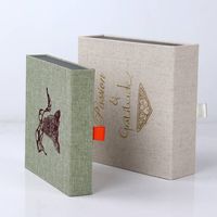 Boîte cadeau magnétique personnalisée avec logo pour bijoux, colliers et bagues, boîtes à bijoux carrées recyclables en velours/lin satiné